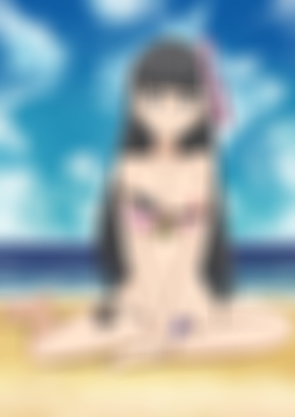 Close-up of their faces flushed with pleasure, eyes half-closed in ecstasy